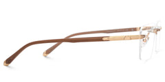 Savitrie Rectangle Brown Glasses
