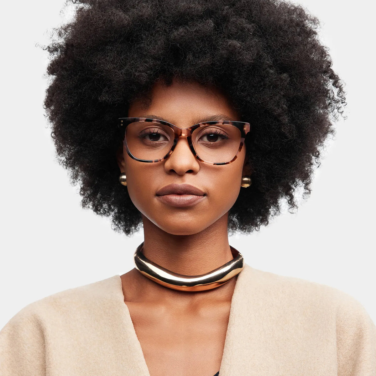 Vivienne Rectangle Pink Glasses