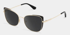 Tessa Cat-Eye Black Gold Glasses