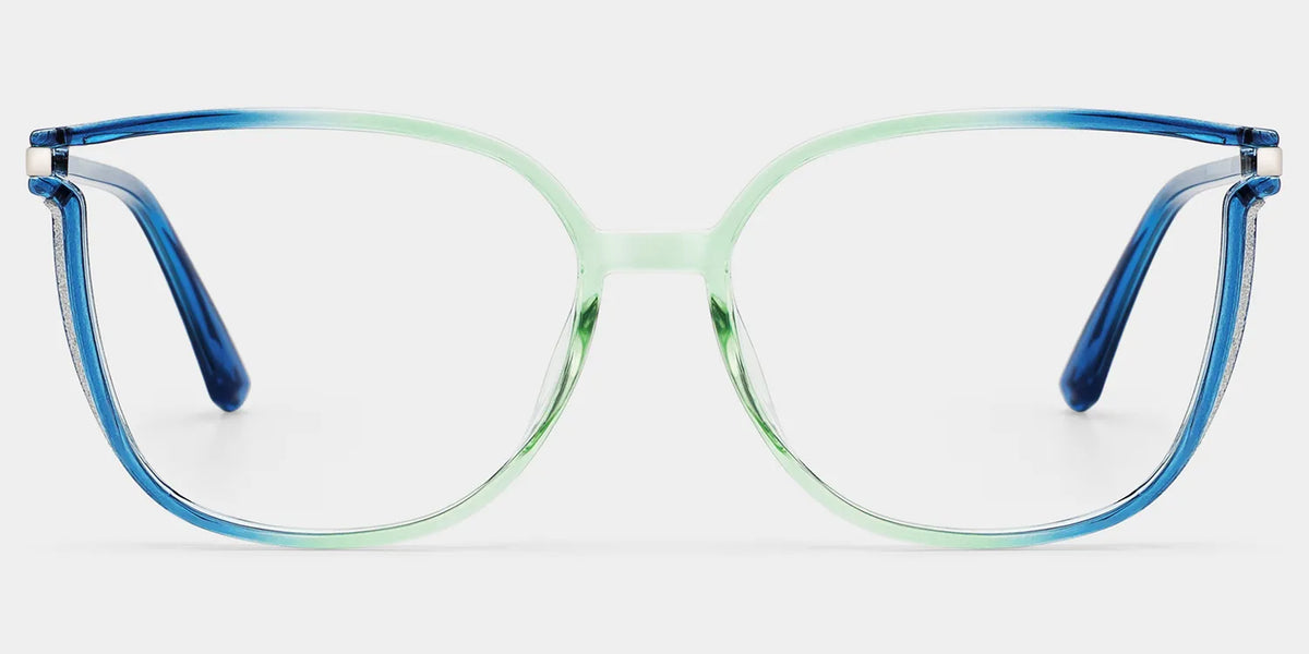 Rodz Square Blue-Green Glasses