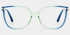 Rodz Square Blue-Green Glasses
