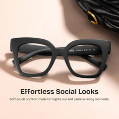 Malcolm Square Black Glasses