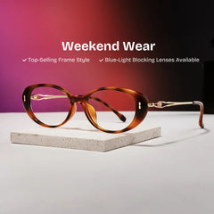 Blaire Oval Tortoise Glasses