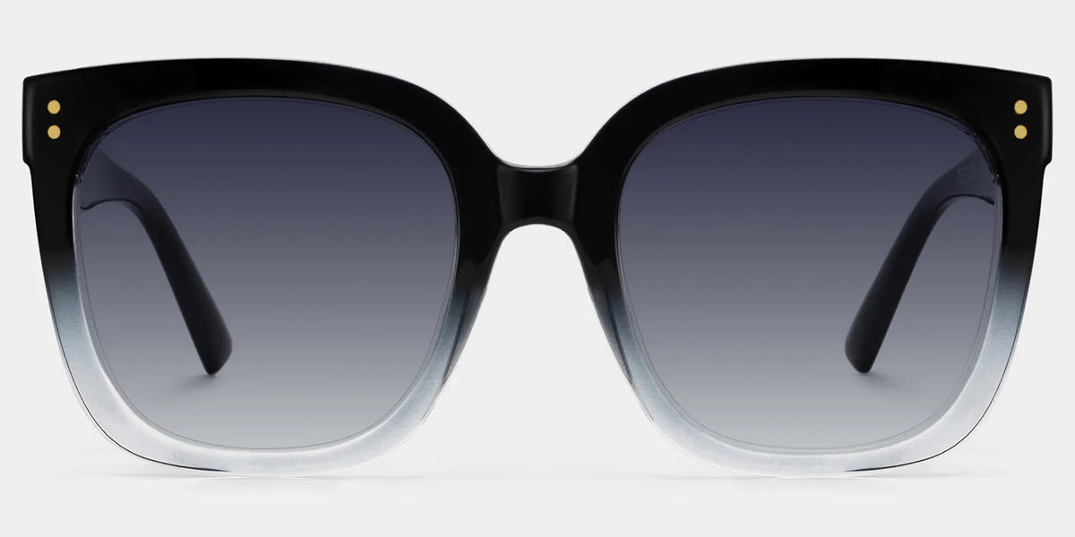 Ebony Square Black Clear Glasses
