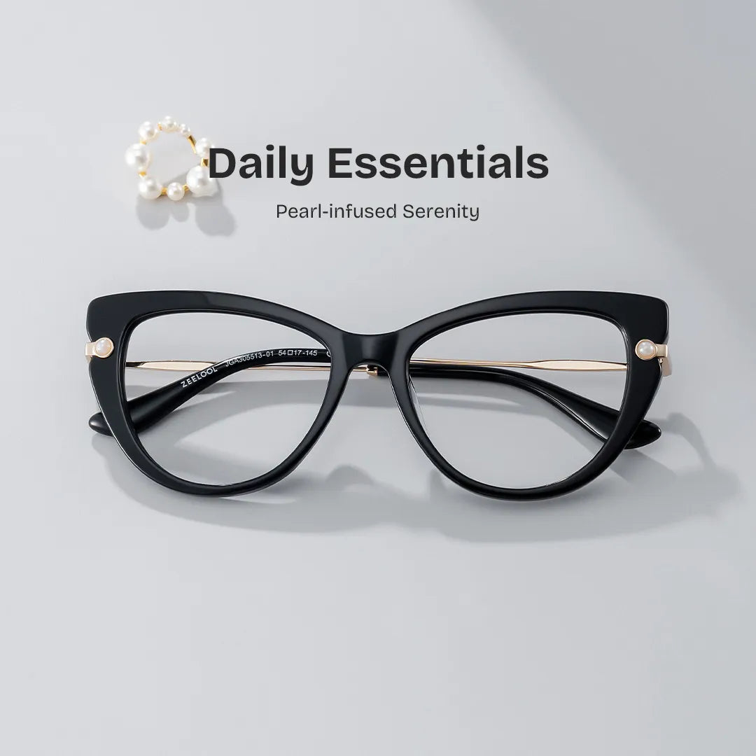Maggie Cat eye Black Glasses