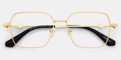 Kayla Geometric Gold Glasses