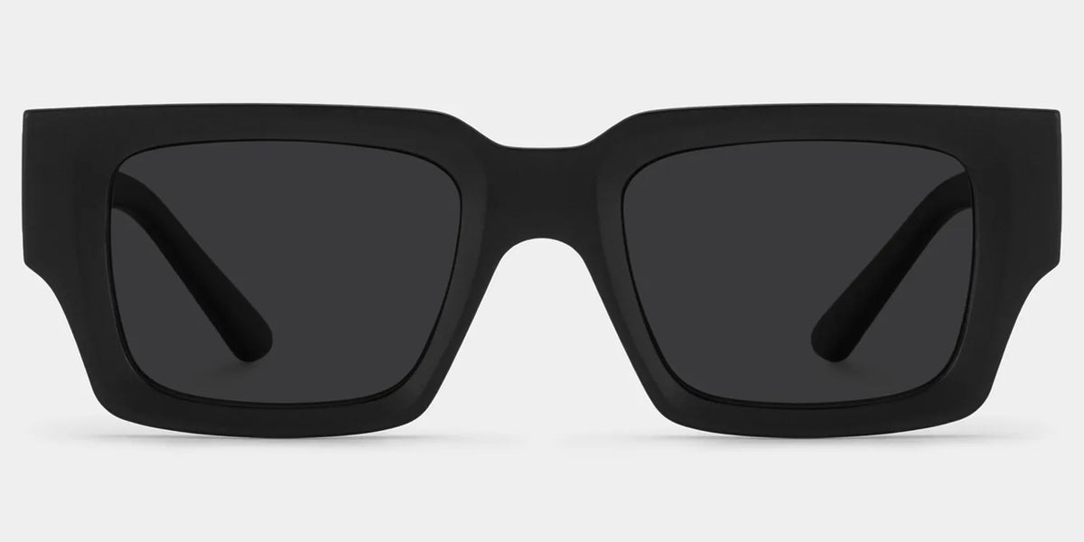 Garza Rectangle Black Glasses