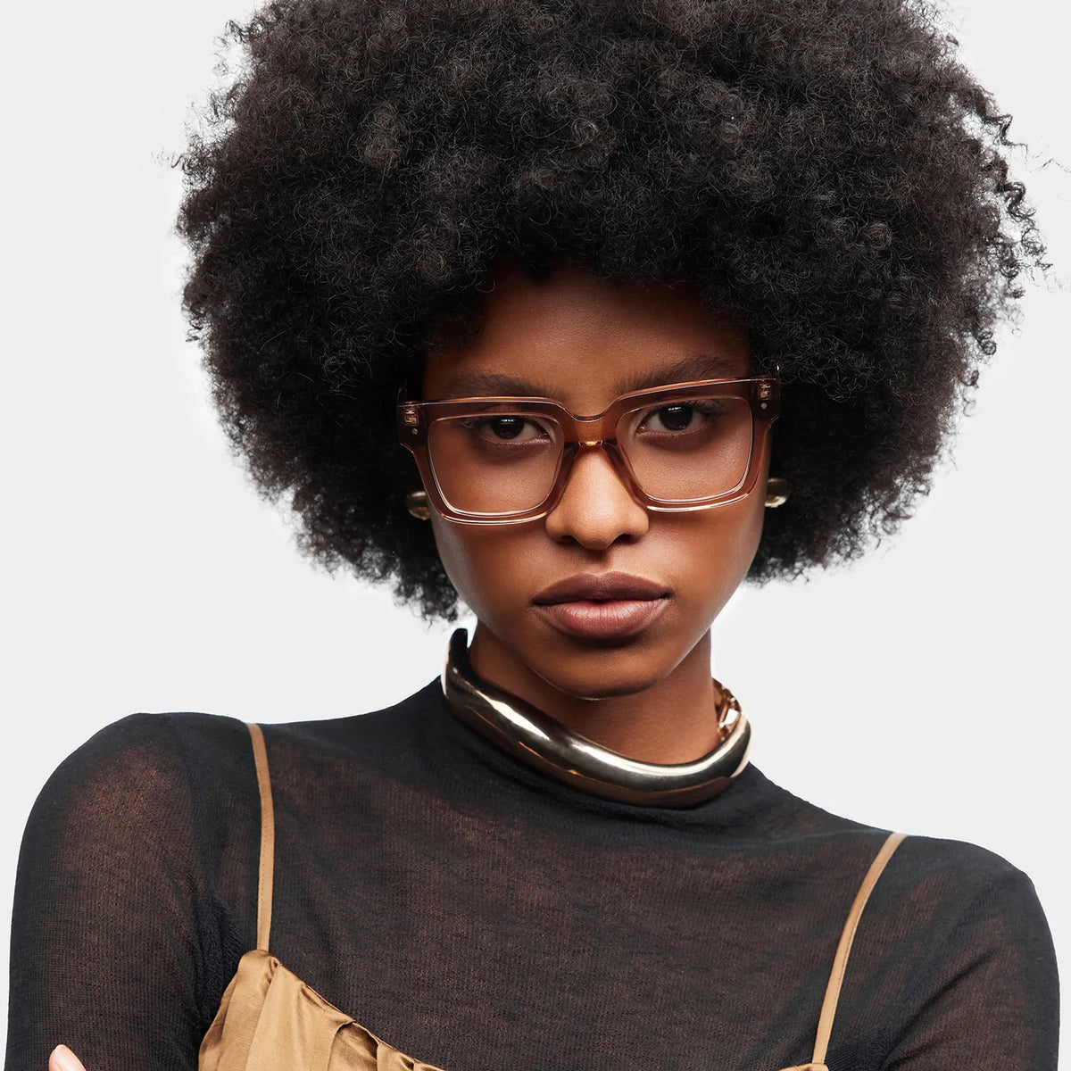 Caius Square Beige Glasses