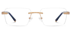 Savitrie Rectangle Blue Glasses