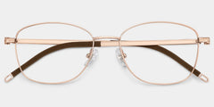 Nicole Rectangle Gold Glasses