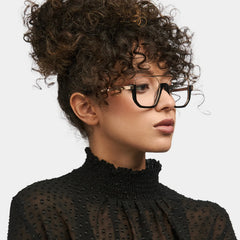 Oromiya Aviator Black Gold Glasses