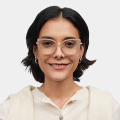 Leila Butterfly Beige Glasses