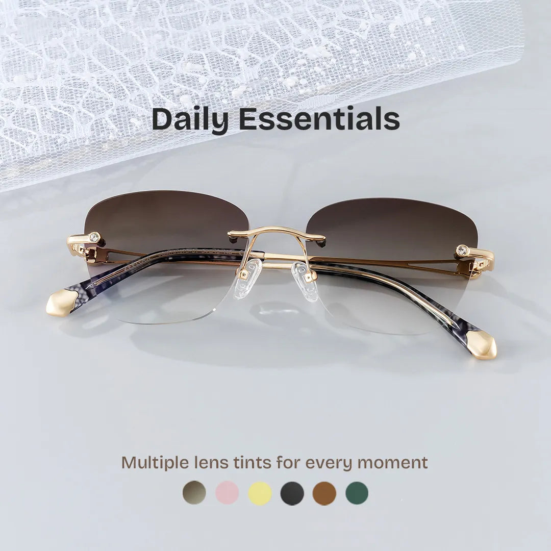 Seth Rectangle Gold Glasses