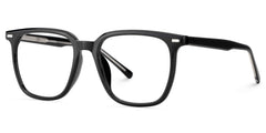 Eliza Square Black Glasses