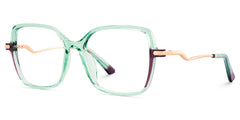 Rendon Square Green Glasses