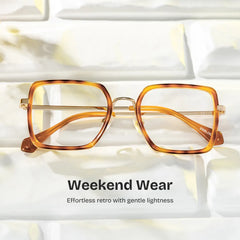 Shane Square Amber Glasses