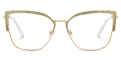 Javier Rectangle Gold Glasses