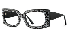 Orduno Rectangle Gray Leopard Glasses