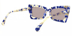Newell Rectangle Blue-Floral Glasses