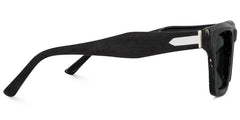 Riley Rectangle Black Glasses