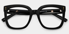 Ebony Square Black Glasses
