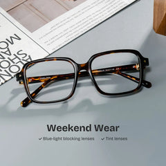Talia Square Tortoise Glasses
