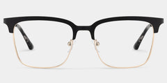 Cleo Browline Black Gold Glasses