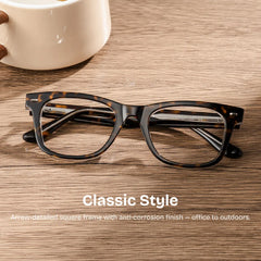 Robert Rectangle Tortoise Glasses