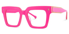 Gilberto Square Bright Pink Glasses
