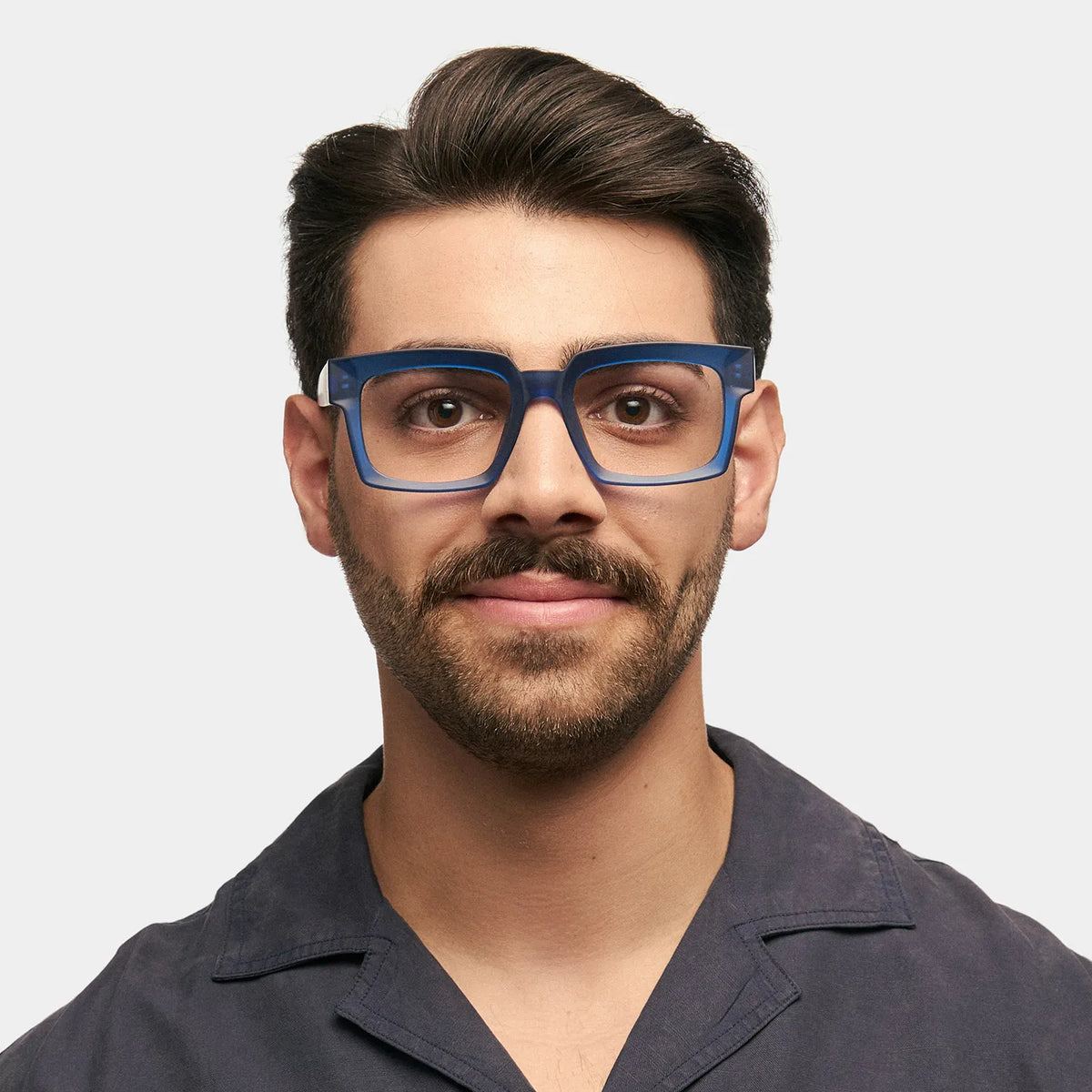 Amadeo Rectangle Blue Glasses