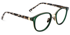 Matthew Round Green Glasses