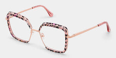 Cordaro Square Pink-Leopard Glasses