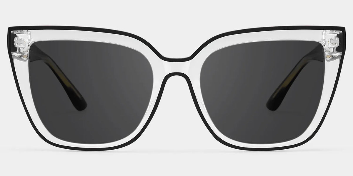 Mirta Square Black-Clear Glasses