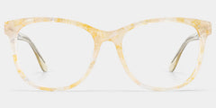 Julia Yellow Rectangle Glasses