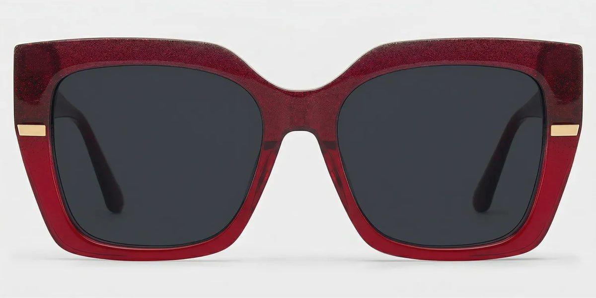 Mavis Square Red Glasses