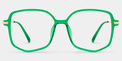 Payton Geometric Dark-Green Glasses