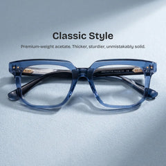 Michael Square Blue Glasses