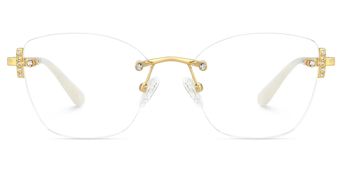 Jaxon Rectangle Gold Glasses