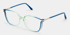 Rodz Square Blue-Green Glasses