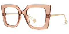 Qatar Square Beige Glasses