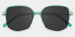 Payton Geometric Green Sunglasses