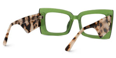 Mitia Rectangle Green Glasses
