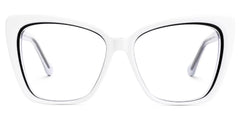 Shanell Butterfly White-Black Glasses
