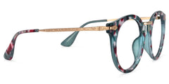Quentina Round Blue Glasses