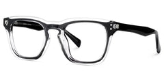 Liam Rectangle Black Clear Glasses