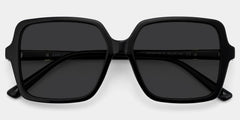 Elena Black Square Sunglasses