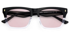 Brookins Rectangle Black Clear Sunglasses