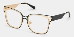 Dacarine Square Black Gold Glasses
