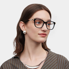 Delilah Square Black Glasses