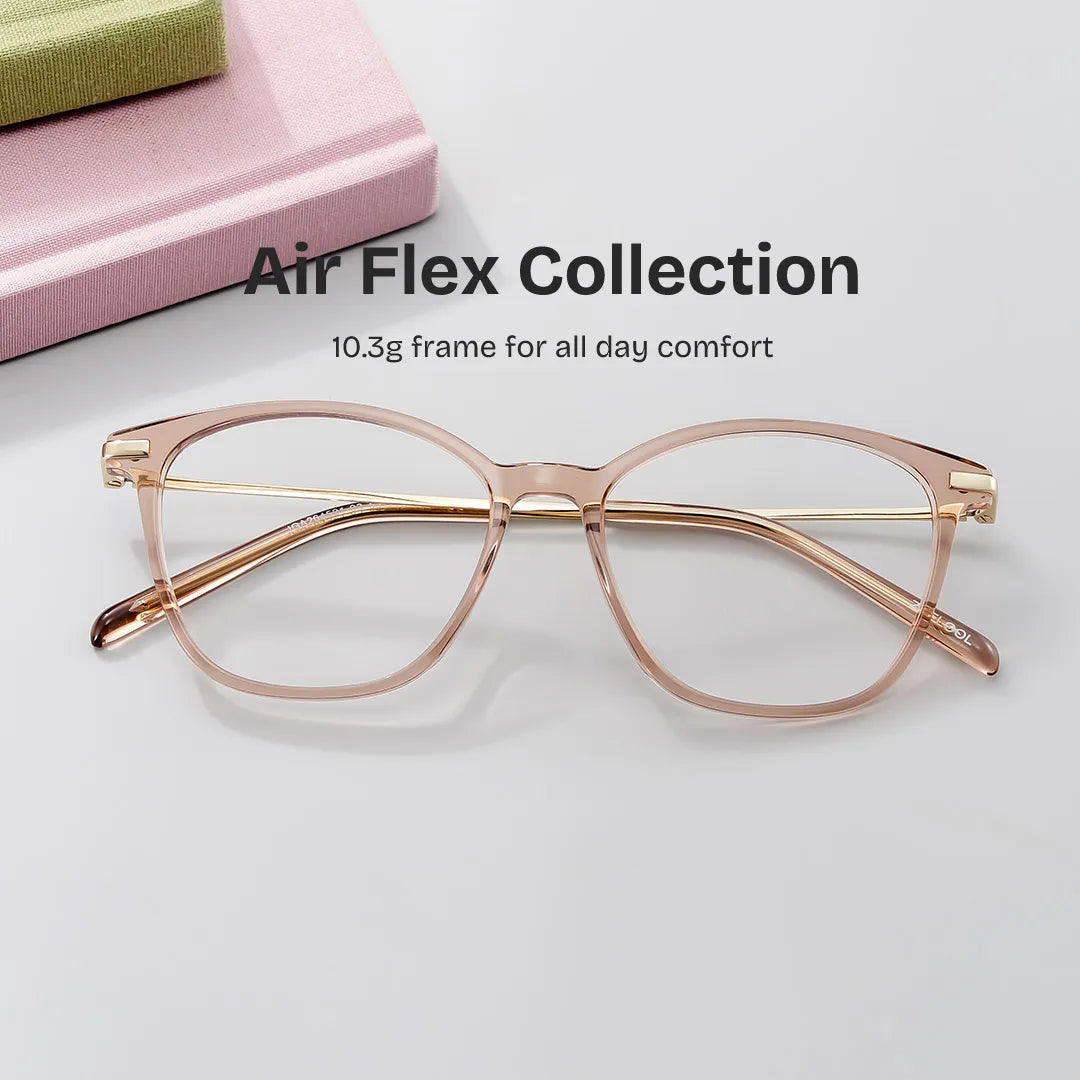 Jessica Cat-eye Beige Glasses